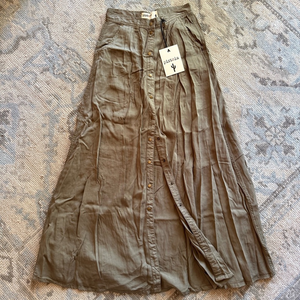 Pistola My Squad Olive Green Maxi Skirt